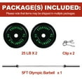 thumbnail image 4 of FlexWave 2-Inch Olympic Bumper Weight Plate Set，with Steel Hub,Barbell Bar & Clips，Black, Multiple Sizes，for Strength Training & Home Gym, 4 of 9