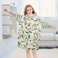 thumbnail image 5 of FORMRS Wearable Blanket Hoodie with Sleeves for Kids Cozy Flannel Sweatshirt, Lush Greenery, 5 of 7