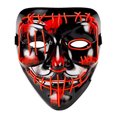 thumbnail image 1 of Horror Mask Safe Wear-resistant LED Luminous Role-play Face Cover Glow Prop Facial Shield for Halloween Masquerade, 1 of 1