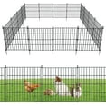 thumbnail image 1 of Panels Garden Fence Dog Fence Outdoor For Yard in H x .ft L Rustproof Metal Fencing with Ground Stakes|No Dig Temporary Animal Proof Containment for Pets/Rabbits|Durable Patio Sec, 1 of 7