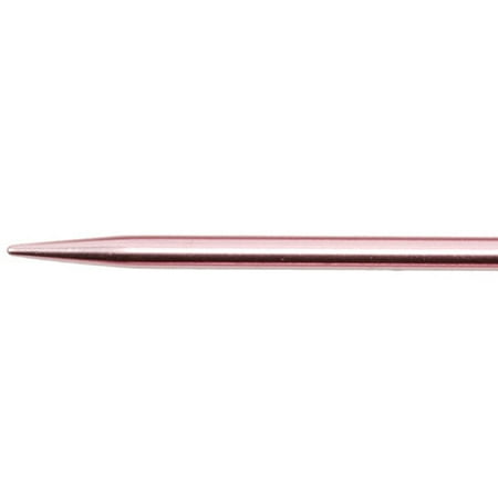 Silvalume Double Point Knitting Needles, 7", 4-Pack, Size 7, Rose