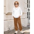 thumbnail image 3 of Arshiner Boy Clothes 2 Piece Color Block Sweatshirt and Pants Set Fall Winter Outfit, 3 of 6