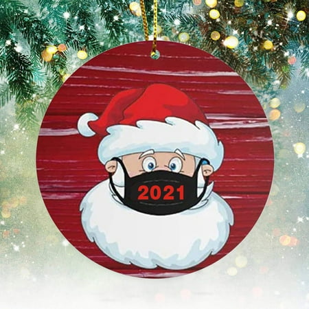 

Pgeraug Lifting piece 2021 Christmas Santa Claus Anti-epidemic Prevention Pendant Crafts Hangs D