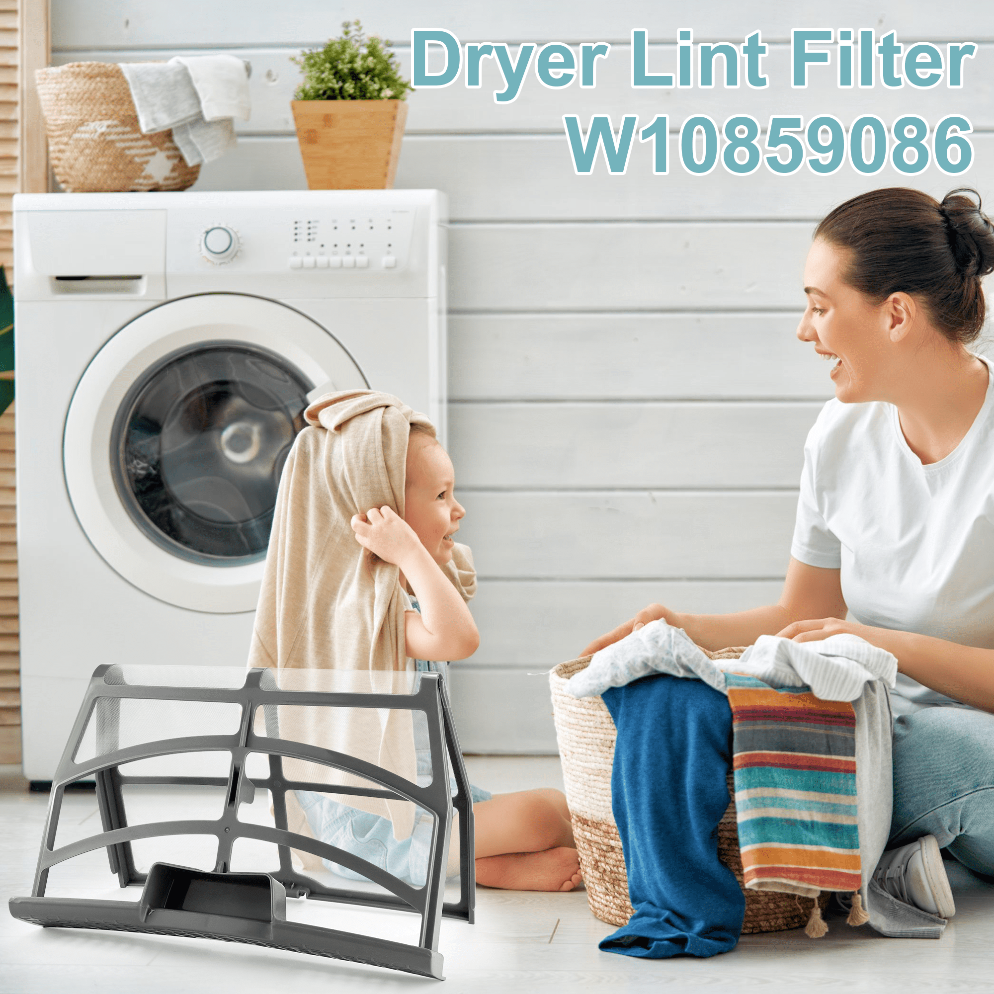 Beaquicy Dryer Lint Screen Filter Replacement for W10859086 W10608811 W10701353
