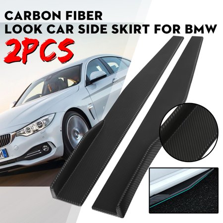 Glider Pilot Wings 2Pcs Universal Plastic Car Side Skirt Rocker Splitters Winglet Wings Carbon Fiber Style ()