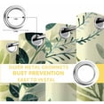 thumbnail image 4 of Green Blue Leaves Blackout Curtains for Bedroom, Summer Botanical Farmhouse Watercolor Leaf Thermal Insulated Kitchen Drapes with Grommets, Light Blocking Window Treatment, 2 Panels 52" x 90", 4 of 7