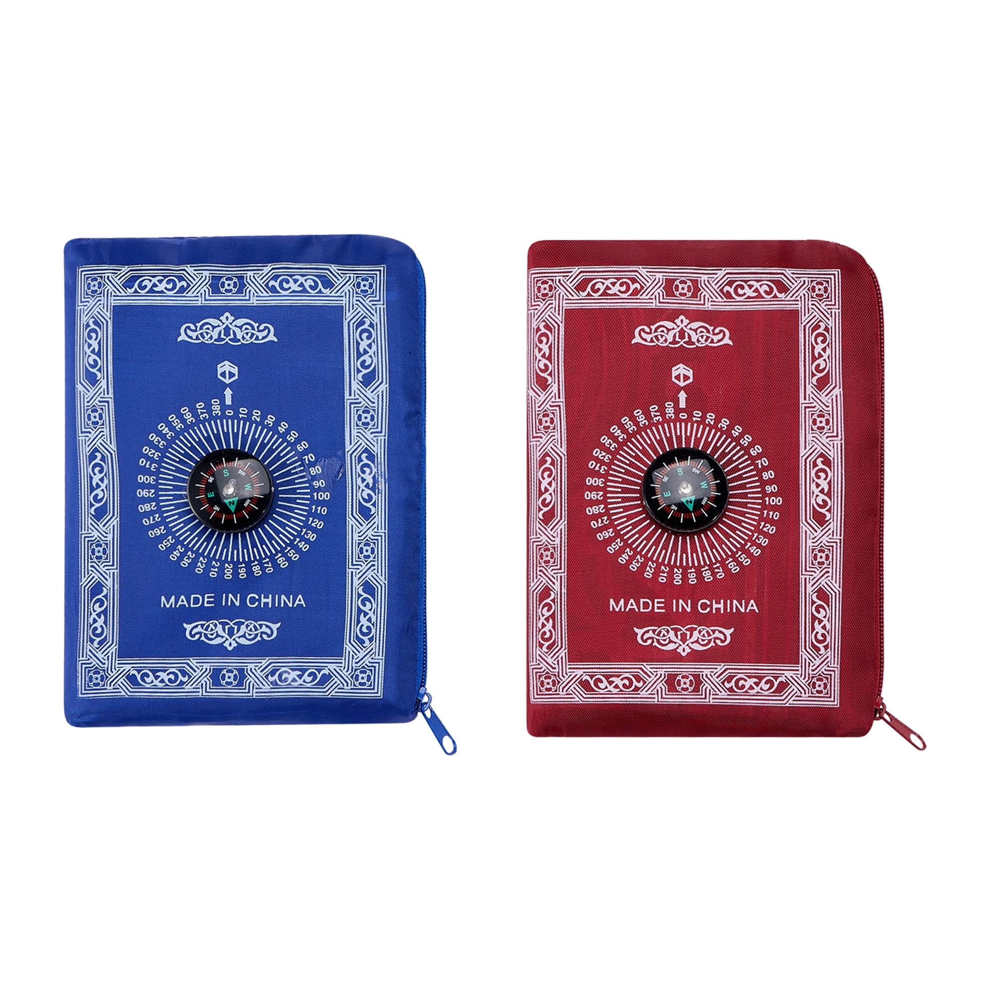 Prayer Rug with Compass, Muslim Travel Prayer Mat, 60x100cm Portable