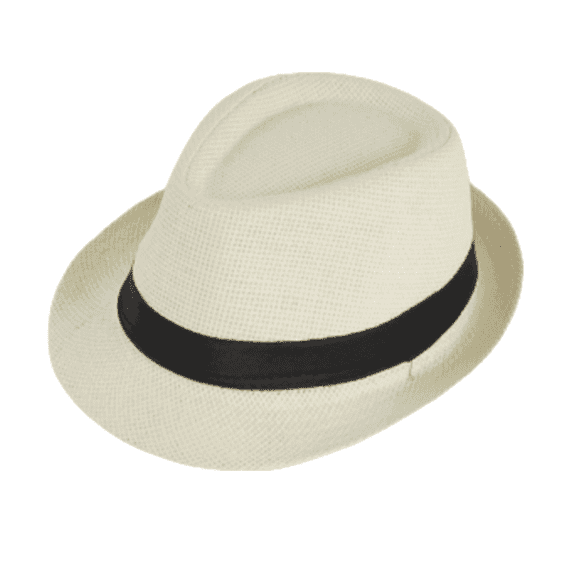 TELOLY Top Hat Men Summer Versatile Travel Casual Hat Fedora Hats for Men Fashionable Top Hat for Young and Middle-Aged People Womens Hats,Milky White