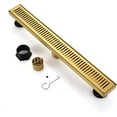 thumbnail image 2 of BOANN  304 Stainless Steel Rectangular Linear Shower Floor Drain in Gold Black - 32", 2 of 5