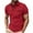 Red, variant on hoksml Mens Polo Shirts Short Sleeve Leisure Solid Color Collared Golf T-shirt Versatile Pocket Button Lapel Colour Blocking Top Elastic Cuffs 2025 on Clearance