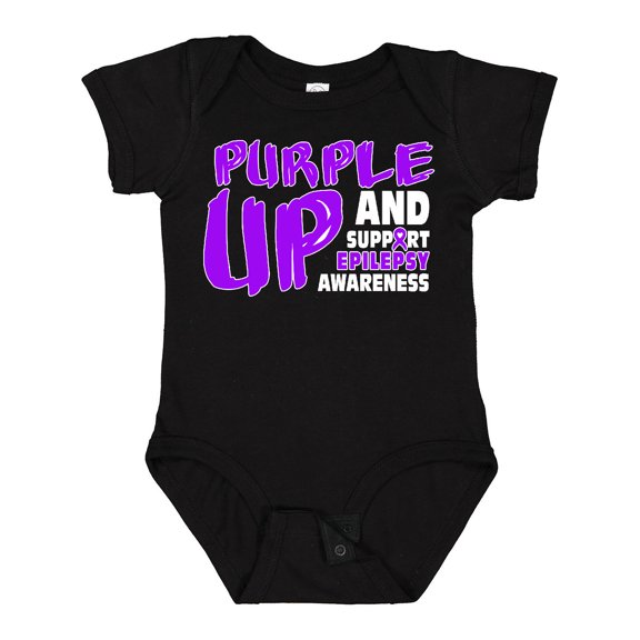 Inktastic Purple Up Epilepsy Boys or Girls Baby Bodysuit