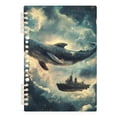 thumbnail image 7 of FORMRS 1-Subject Spiral Notebook 8" x 5" College Ruled 60 Refillable Sheet A5 Hard Cover, 2 Pack, Beige Floating Whale, 7 of 7