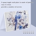 thumbnail image 4 of 3 Gang Switch Covers Bird on Flowers Tree Light Wall Plate Home Faceplate Switch Plates 6.37”x4.48”, 4 of 8