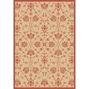 Angle View: Dynamic Rugs Piazza Parisian Indoor/Outdoor Area Rug - Natural/Red