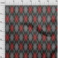thumbnail image 3 of oneOone Rayon Red Fabric Argyle Dress Material Fabric Print Fabric By The Yard 56 Inch Wide, 3 of 4