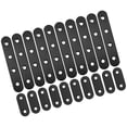 thumbnail image 1 of VERDANVERSE 20 Pcs Raccords de Raccordement en Acier Inoxydable Noir Supports Plats pour Utilisateurs, 1 of 8