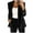 Black, variant on Women's Corduroy Blazers Open Front Long Sleeve Notched Lapel Work Office Suit Jackets Business Casual Cardigan Jacket with Pockets