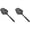 Black*2, variant on 1PC Multi-Function Black Plastic Cooking Spoon for Mashing, Stirring and Skimming
