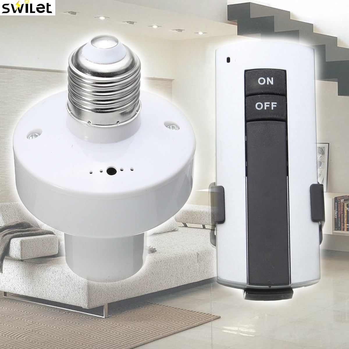 Energy Savings TV Non-Branded Items Home Improvement Woods 59415 Indoor Screw-In Light Socket Screw-In w// Wireless Remote Control /& Programmable Timer