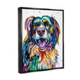 thumbnail image 3 of Stupell Happy Dog Bold Rainbow Style Animals & Insects Painting Black Floater Framed Art Print Wall Art, 3 of 6