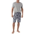 Mens and Big Men's Printed Knit Sleep Pajama Shorts, 2Pack