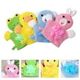 thumbnail image 3 of 4Pcs Shower Gloves Baby Bathing Gloves Children Bath Towels (Assorted Color), 3 of 9