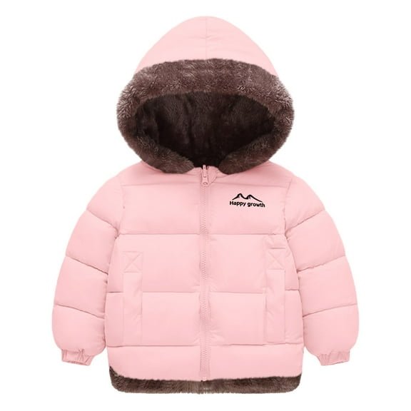 XIMIN Kids Boys Girls Winter Coat Puffer Jacket Heavyweight Soft Sherpa Fur Lined Parka Jackets Hooded Fleece-Lined Wear Waterproof Warm Thickened Winter Clothes