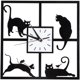 thumbnail image 1 of RV Reloj de pared de gato negro estilo gatito Anima Simple creativo lindo Sailing Electrónica, 1 of 5