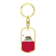 thumbnail image 4 of California State Flag Keychain Dog Tag Stainless Steel or 18k Gold, 4 of 16