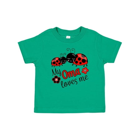 

Inktastic My Oma Loves Me with Cute Ladybugs Gift Baby Boy or Baby Girl T-Shirt