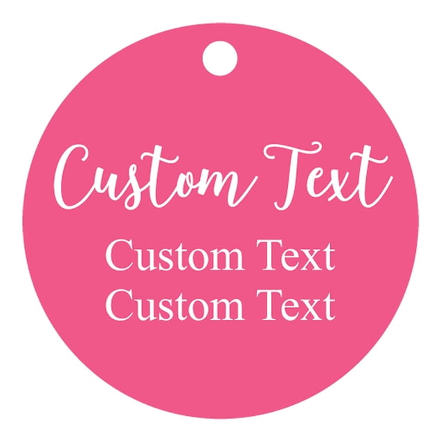100 PCS Custom Made Any Text Hang Tags Round Shape Personalized Wedding Favor Gift Tags