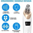 thumbnail image 3 of Blackhead Remover Vacuum - Professional Blackhead Extractor for Face with 3 Adjustable Suction Levels, USB Rechargeable Pore Cleaner, and 5 Interchangeable Probes (Gold), 3 of 7