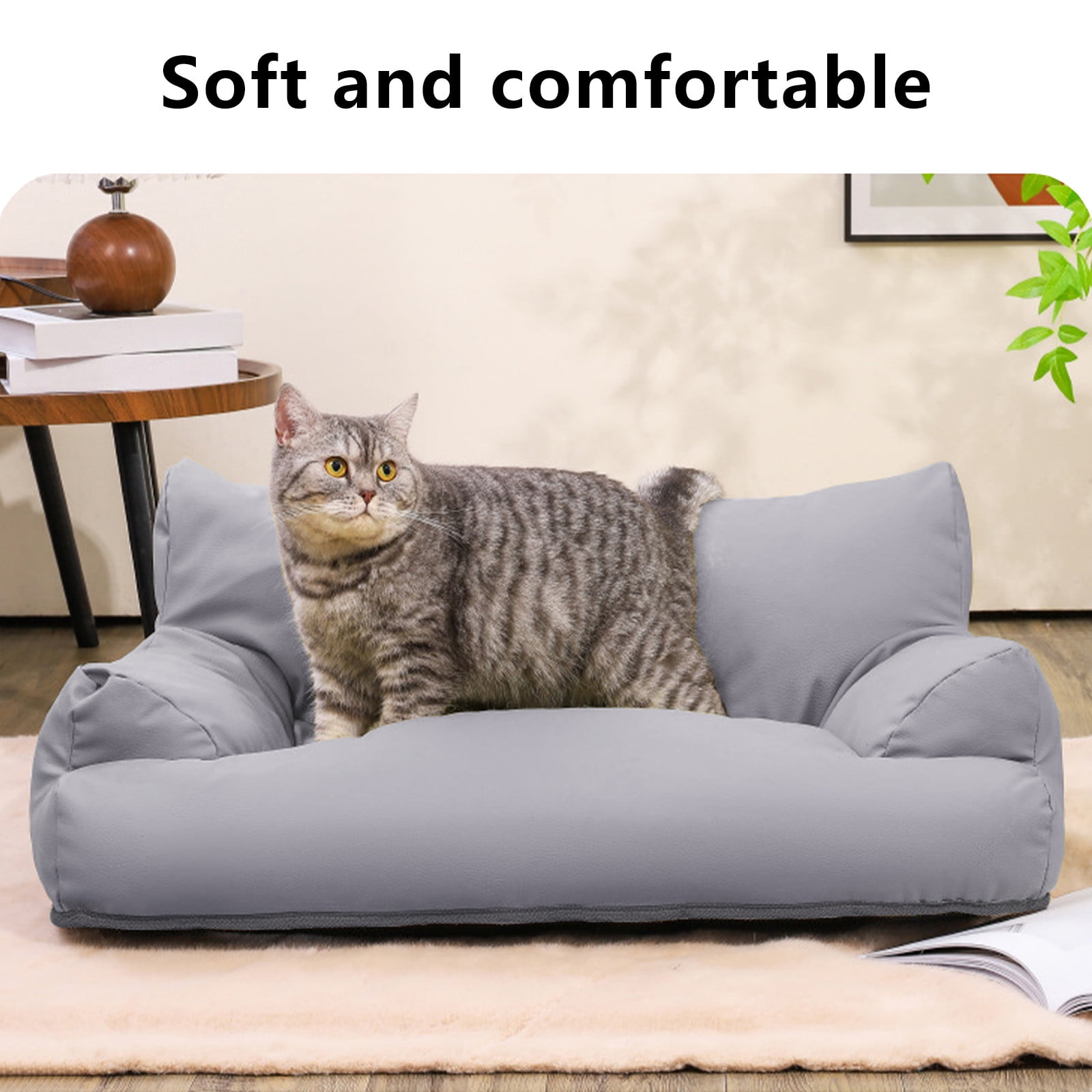 Nebwoak Pet Sofa Bed,Soft and Comfortable Cat Sofa Bed Suitable for Indoor Cats,Non-Slip Base