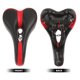 thumbnail image 3 of 1pc Saddle Seat Hollow Design Leather Breathable for Bike Red, 3 of 5