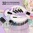 thumbnail image 3 of Make up Brushes, VANDER Professional 32pcs Makeup Brush Set, Makeup Brushes Set Foundation Blending Cosmetic Brush Set Kit,Purple, 3 of 5