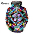 thumbnail image 3 of Sudadera con capucha con estampado geométrico en 3D para hombres y mujeres, sudaderas con capucha divertidas, hipnóticas, coloridas, informales, geniales, para parejas, 3 of 4