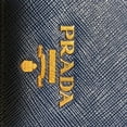 thumbnail image 6 of Pre-Owned Prada Saffiano Multic leather compact wallet in blue. Men's and..., 6 of 9