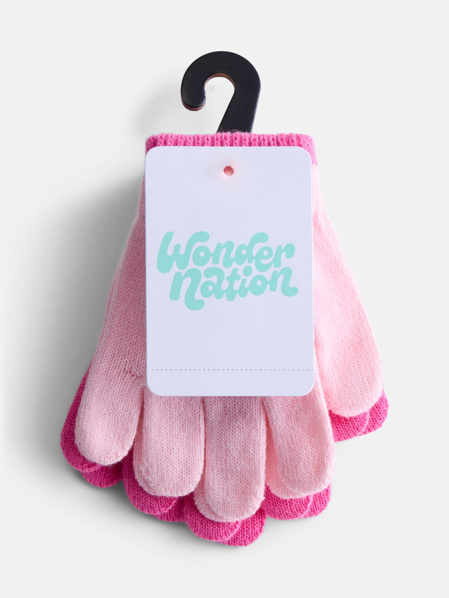 Wonder Nation Toddler Knit Gloves, 2- Pack