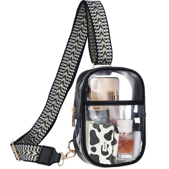Bolso transparente Bolso de estadio transparente Bolso bandolera transparente Bolso bandolera para mujer Bolso bandolera Monedero cruzado Fanny Pack