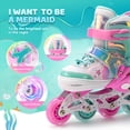 thumbnail image 3 of Patines en línea NEMONE Mermaid para niñas y niños de 4 a 12 años con luz, 3 of 8
