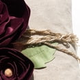thumbnail image 4 of JWH Luxury 3D Handmade Decorative Flower Accent Pillow Covers 18x18inch Cotton Polyester Blend for Home Decoration Burgundy, 4 of 11