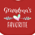 thumbnail image 4 of Inktastic Grandmas Favorite- Heart Grandchild Boys or Girls Baby Bib, 4 of 4