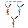 thumbnail image 2 of fastboy Collier Pendentif Design Perroquet Plume Colorée Style Western Électroplaqué, 2 of 7
