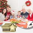 thumbnail image 2 of SLYNSHome - 10 Pcs - Christmas Tableware Plates - 7 inch - Disposable - Star Shaped - Xmas Themed Dessert/Dinner Plates for Holiday Wedding Party Home Decoration (Gold), 2 of 9