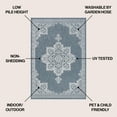 thumbnail image 3 of JONATHAN Y SANTA MONICA 5 x 8 Area Rug, Arden Vintage Medallion - Blue/Cream, SMB300C-5, 3 of 6