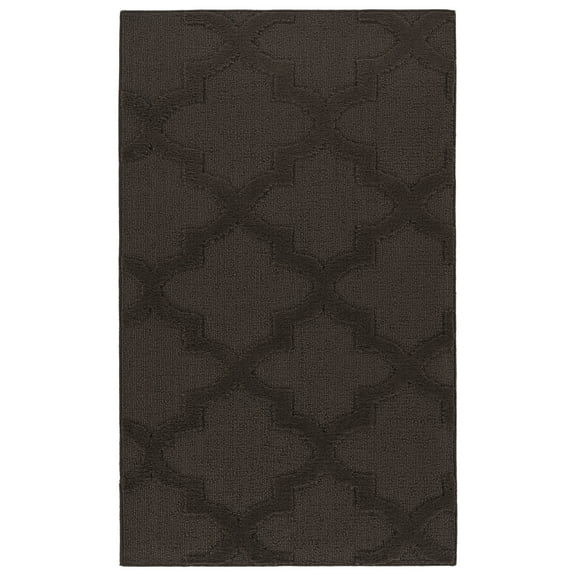 Garland Rug Quatro Polypropylene Mocha Indoor Area Rug, 3' x 5'