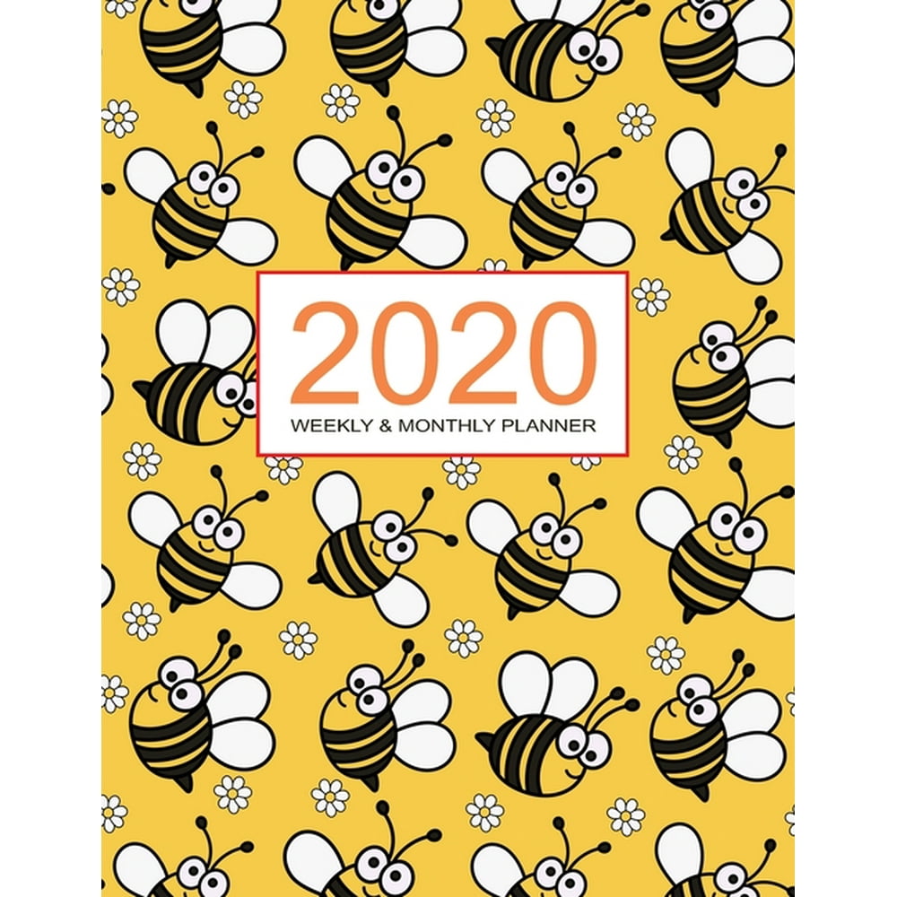 Lovely Bee 2020 Planner Weekly & Monthly 8.5x11 Inch One Year Weekly
