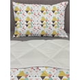 thumbnail image 3 of Triangle Comforter & Sham Bedding Set, Geometric Composition with Pastel Tones Mosaic Design Modern Art Illustration, 3 pcs Duvet Set Microfiber Filling Quilt, 5 Sizes, Multicolor, by Ambesonne, 3 of 4