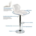 thumbnail image 6 of ELECWISH 3 Pieces Barstool and Pub Table Set Adjustable Height Swivel White Wood Round Table and Padded PU Leather Bar Chair Dining Set, 6 of 11