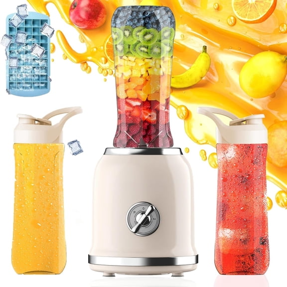 Personal Retro Protein Drink Blender,  Speed Small Blender for Smoothies